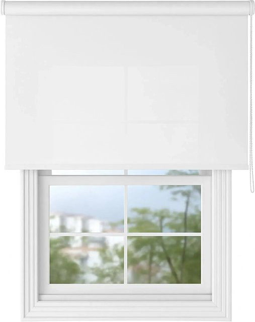 Deco-Raum Tageslicht-Rollo Basic semi-transparent Weiß B: 65 cm, H: 150 cm - Bild 1