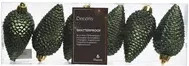 Decoris Christbaumschmuck Zapfen in Grün, 6 Stück, H 8 cm, B 4,5 cm - Bild 1