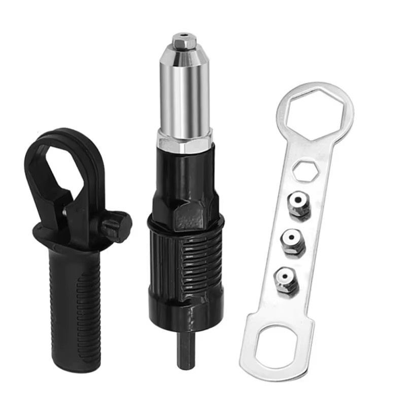 Popolle Nietpistolenkopf Konvertierungsadapter für elektrische Bohrer mit Sechskantschaft und Adaptern für 2,4 mm, 3,2 mm, 4,0 mm und 4,8 mm - Bild 4