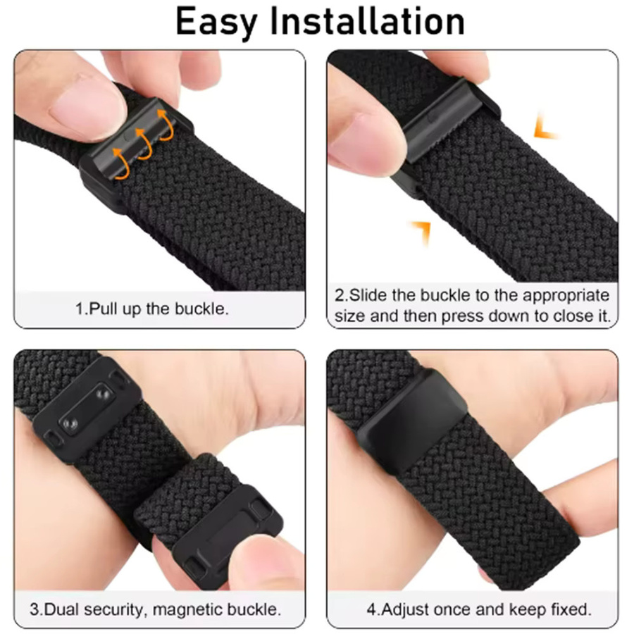 Realme Uhrenarmband Nylon, 22 mm, Schwarz, Unisex - Bild 4
