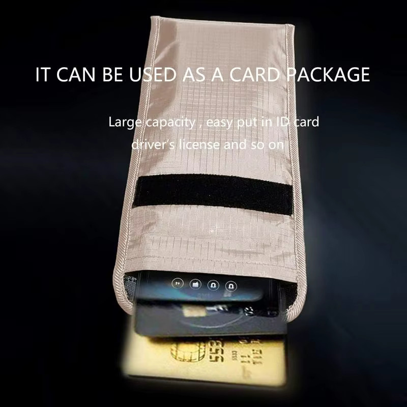 Signalblockierende Faraday-Tasche in Beige für Handy und Schlüssel zum Schutz vor EMF, GPS und Diebstahl sowie zur Sicherung von Sicherheitskartenschutz und Standortdaten - Bild 5