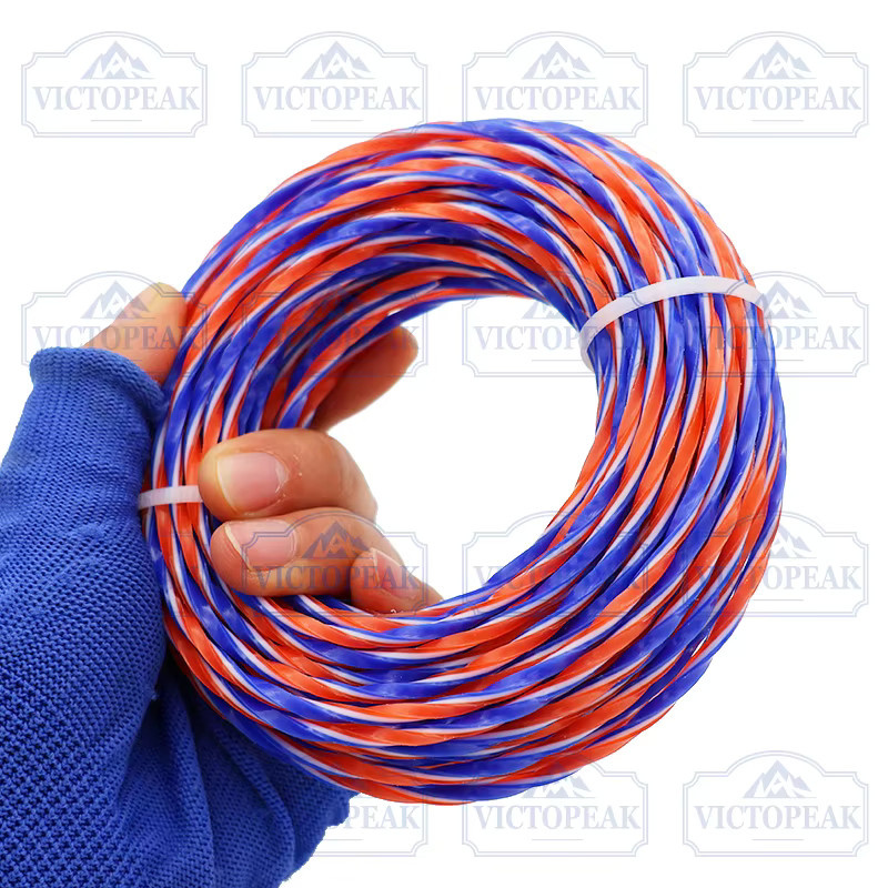 Victopeak Trimmerleine Gedreht 3,0 mm Multicolour Ersatzteil für Freischneider und Gartenwerkzeug - Bild 3