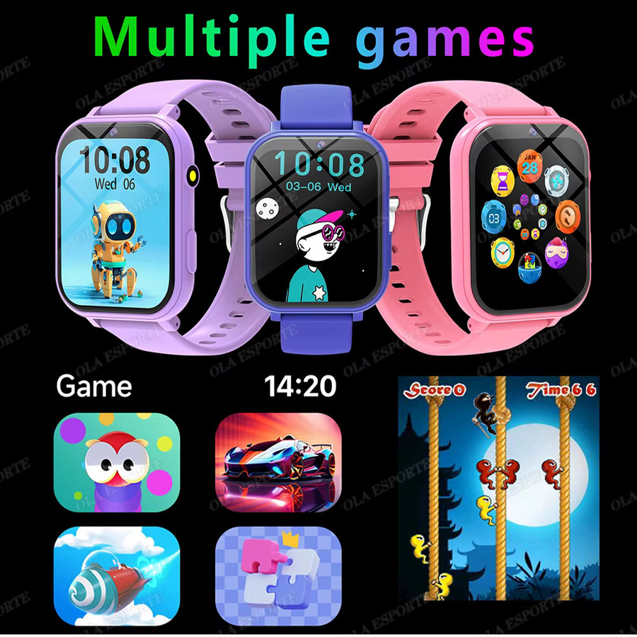 Ola Esporte Kinder-Smartwatch mit Schrittzähler in Pink für Mädchen und Jungen von 4 bis 15 Jahren - Bild 4