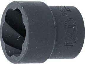 BGS Spiral-Profil-Steckschlüssel-Einsatz Schraubenausdreher mit 1/2 Zoll Innenvierkant und 22 mm Schlüsselweite - Bild 1