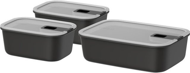 Mepal EasyClip Set Frischhaltedosen 3-teilig, Nordic Black, 2x 700 ml und 1x 1500 ml - Bild 1