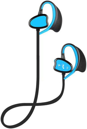 Andoer IPX8 Wasserdichte Bluetooth In-Ear Kopfhörer mit Mikrofon und Bass in Blau