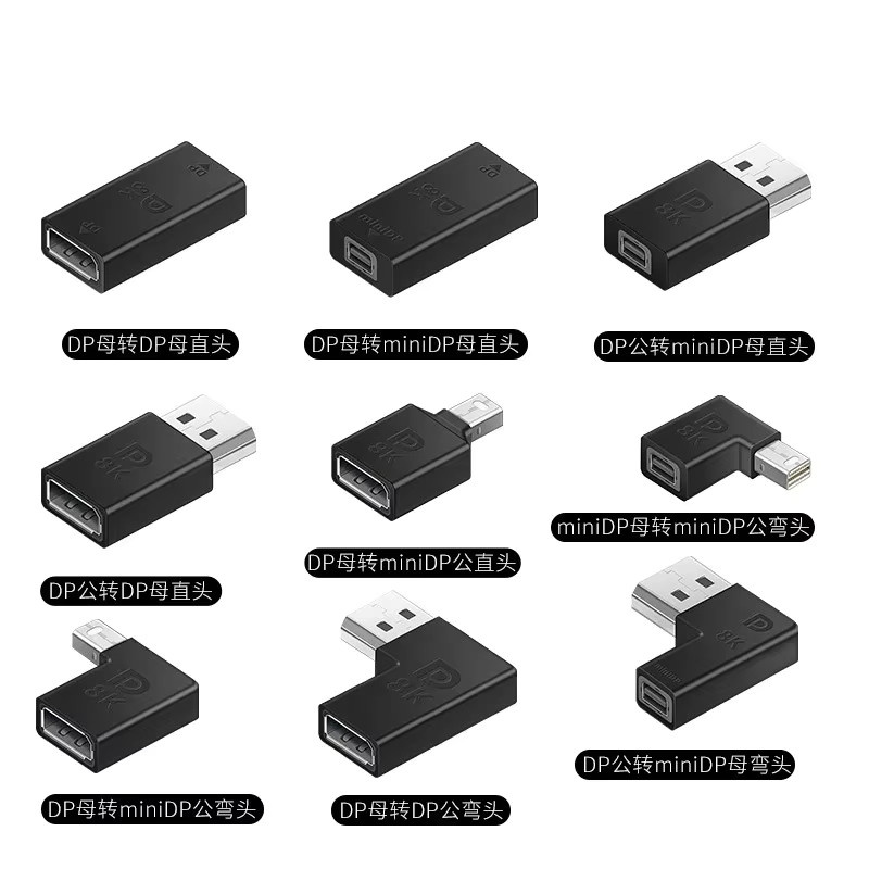 BSN DisplayPort auf Mini DisplayPort Adapter, 8K 60Hz Konverter, Schwarz - Bild 5