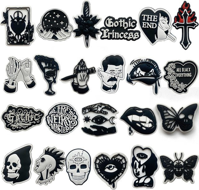 Potdemiel Schuh-Charms, Gothic-Serie, 23 Stück - Bild 1