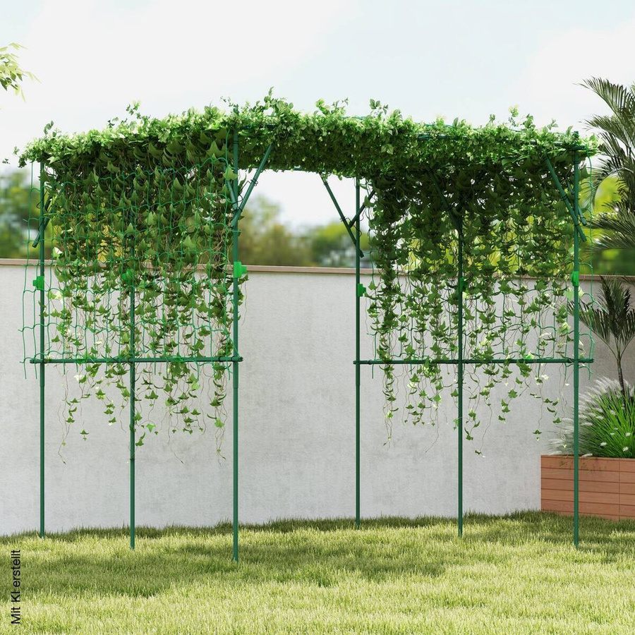Outsunny Rankgitter grün als Kletterhilfe für den Garten B/H/T: 223 x 223 x 223 cm - Bild 2