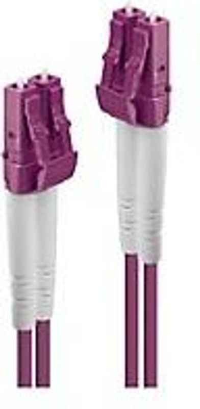 Lindy Glasfaser LWL Anschlusskabel OM4 Multimode LC auf LC, 20 m, violett - Bild 2