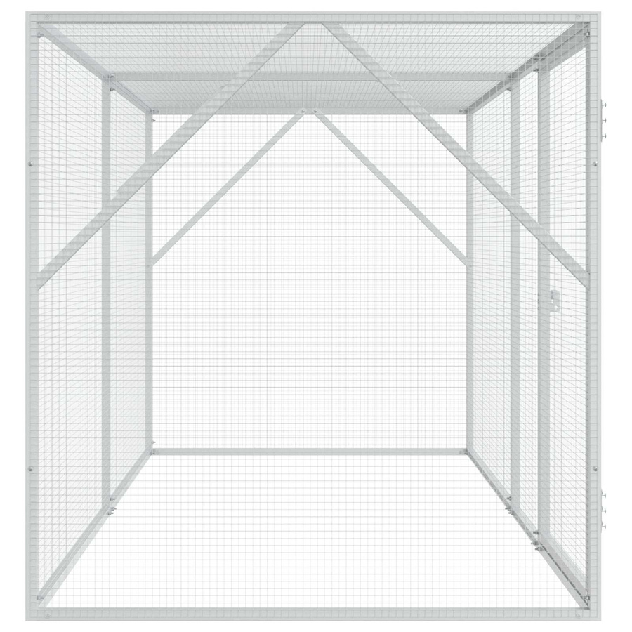 Vogelkäfig VD Home Furnishing aus verzinktem Stahl in Anthrazit B/T/H: 208 x 102 x 108 cm - Bild 1