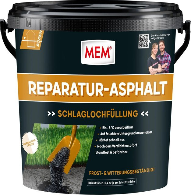 MEM Reparatur-Asphalt Schwarz 10 kg - Bild 2