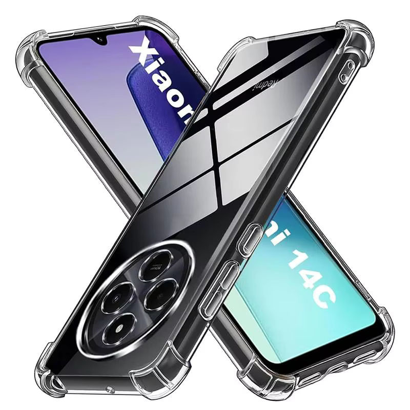 Stoßfeste transparente Silikon Handyhülle mit Airbag-Schutz für Xiaomi Redmi 14C 13 13C 12 12C 11A 10 10A 10C 9 9A 9C Redmi A4 - Bild 2