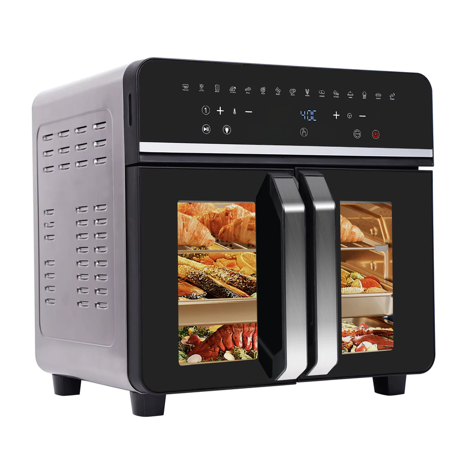 EMPHSISM Heißluftfritteuse mit zwei Zonen, 23 l XXL-Ofen in Schwarz mit 2200 W und LED-Touchscreen - Bild 7