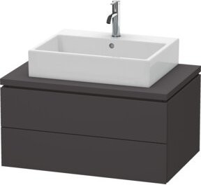 Duravit Waschtischunterschrank L-Cube in Graphit Matt mit 2 Schubladen, B/T/H: 82 x 54,7 x 40 cm - Bild 1