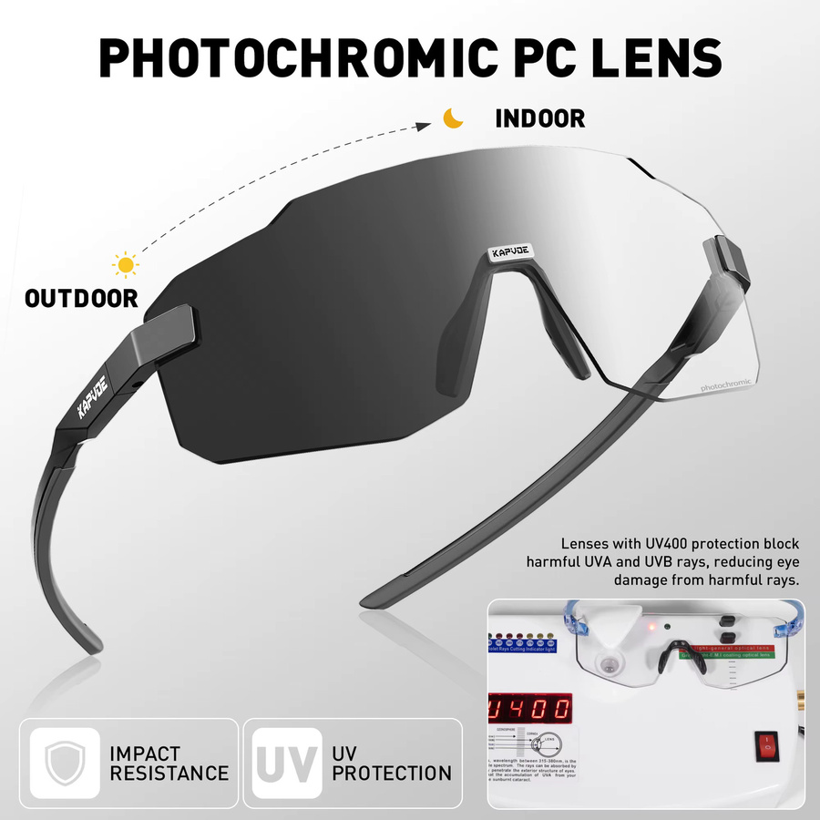 Kapvoe Sportsonnenbrille, Photochrome, Kunststoff - Bild 2