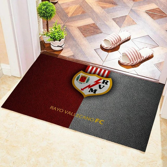 Rutschfeste Fußmatte Rayo Vallecano von Karpetti in Rot, B/B: 50 x 80 cm - Bild 1