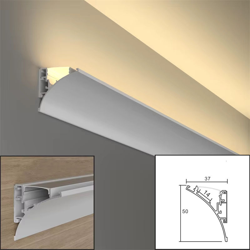 Ksdligh Rahmenloses LED-Aluminiumprofil in Weiß für lineare Hintergrundbeleuchtung und Heimdekoration - Bild 2