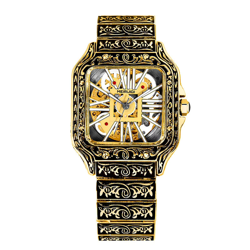 MEIRUIQI Armbanduhr Automatik, Gold, Herren - Bild 7