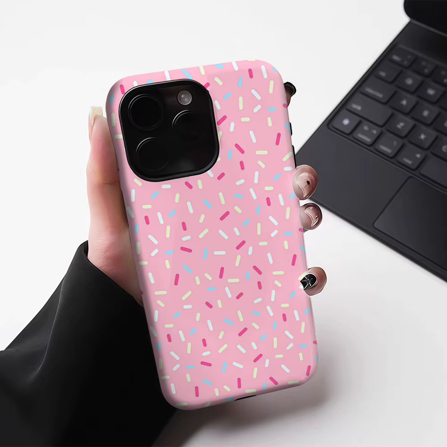 Potdemiel Magnetic Tough Case Pink Pastel Sprinkles für iPhone 17 16 15 14 Pro Max Plus mit Double-Layer Schutz - Bild 3