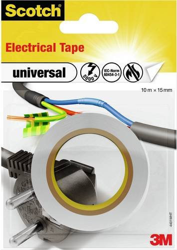 Scotch 3M Universal Isolierband 4401WHT Weiß, Breite: 15 mm, Länge: 10 m - Bild 1