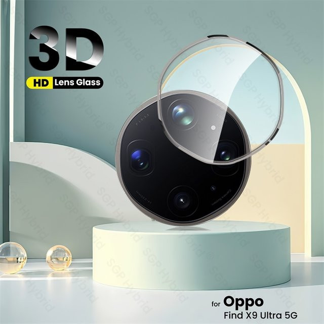 Oppo Find X9 Ultra 5G 3D Glas-Kameraschutzfolie HD gebogen transparent - Bild 1