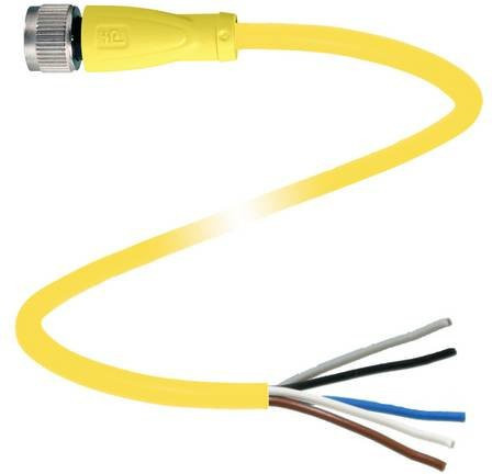 Pepperl+Fuchs Sensor-Aktor-Steckverbinder 70128170-100008 konfektioniert, 5-polig, gelb, Länge: 15 m - Bild 1