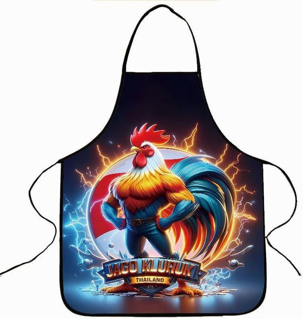 JoyRide Grillschürze mit lustigem Hühnermuster in One Size - Bild 1