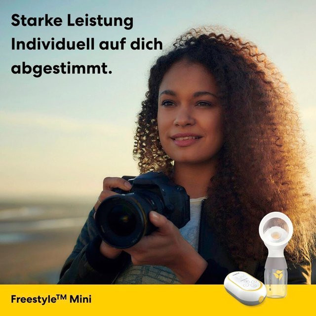 Medela Elektrische Milchpumpe Freestyle Mini Classic in Weiß und Multicolour mit Akku - Bild 1