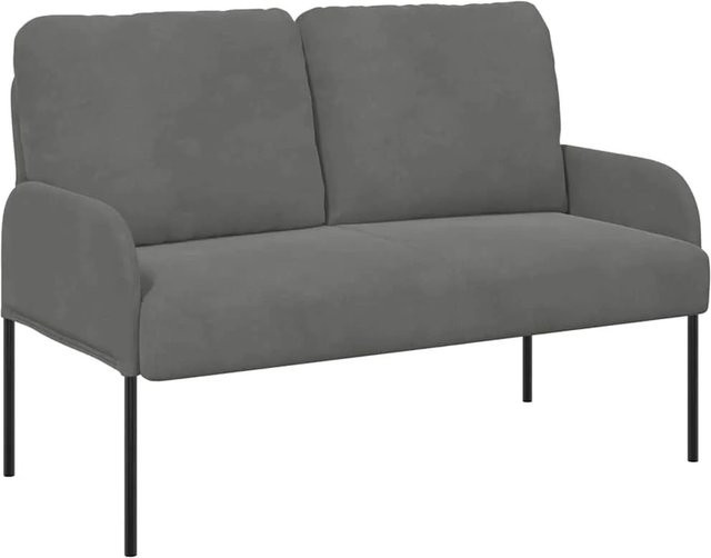 vidaXL Modernes Polstersofa mit Kissen in Dunkelgrau mit Armlehnen und Sperrholzrahmen, Breite: 110 cm - Bild 1