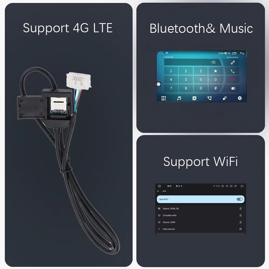 Sadocom Android 14 Multimedia Autoradio mit 8 Zoll Display, 8GB RAM, 128GB Speicher, GPS und WLAN für Volvo S60 V70 XC70 XC90, Schwarz - Bild 5