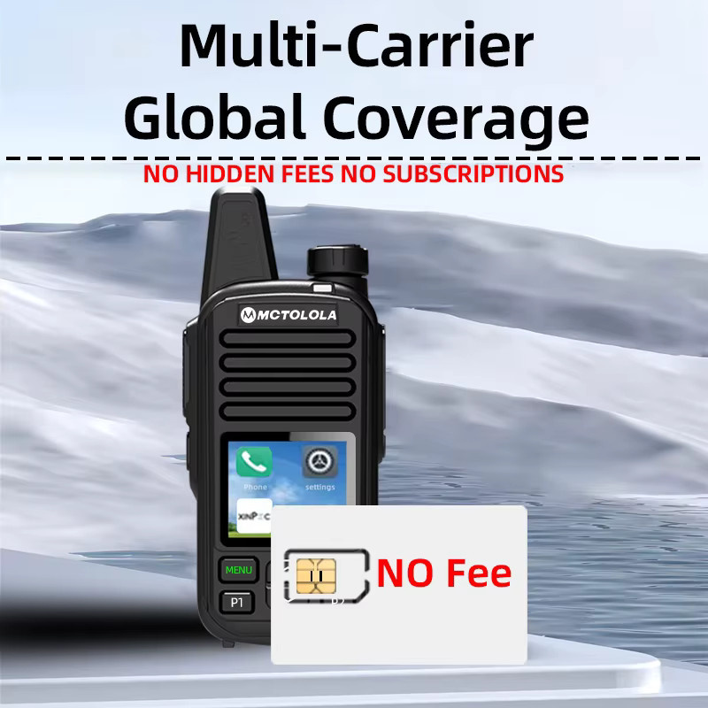 Motorola 4G LTE Walkie-Talkies Set mit lebenslang kostenloser SIM-Karte, Bluetooth-Unterstützung, 2 Stück, Schwarz - Bild 2