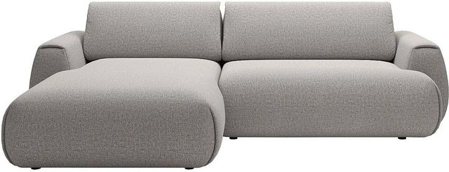 Vente-unique Schlafsofa Monelia in Grau mit L-Form und Schlaffunktion, Breite: 270 cm - Bild 1