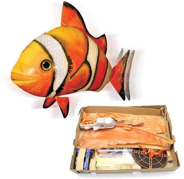 RC aufblasbarer Ballon fliegender Clownfisch Luftschiff, rot - Bild 1