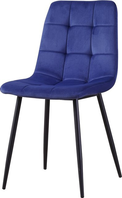 HTI-Living Stuhl Mesa Velvet in Blau mit samtiger Oberfläche - Bild 1