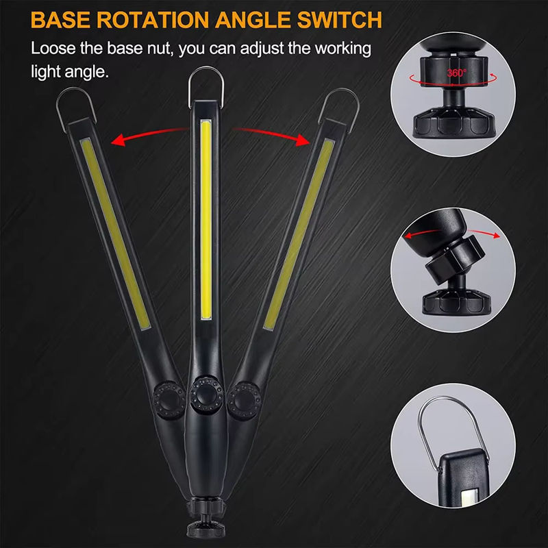 ZHIYU COB LED Taschenlampe mit Magnet und USB-Aufladung, Schwarz - Bild 5