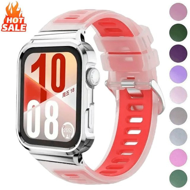 Huawei Smartwatch Silikonarmband mit Metallrahmen, Watch Fit4 Pro - Bild 1