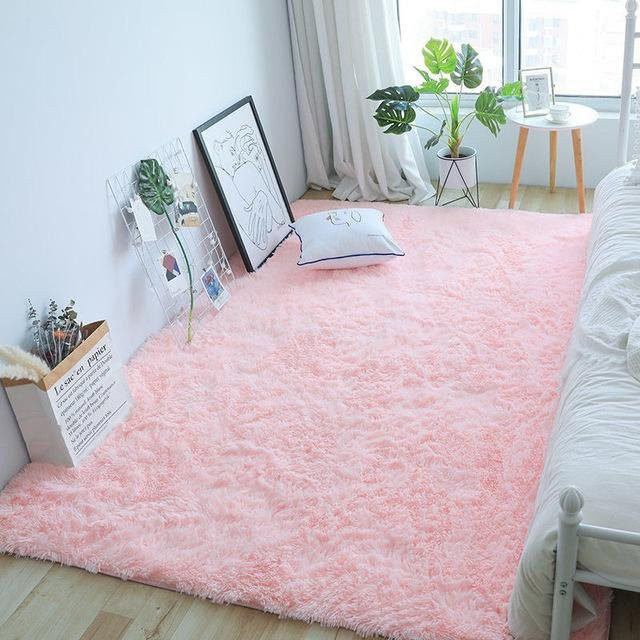 Yiran Furniture Flauschiger Teppich in Grau für Wohnzimmer, Schlafzimmer und Kinderzimmer, B/T: 60 x 160 cm - Bild 1