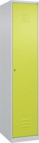C+P Spind Classic PLUS Spind mit 1 Abteil und Zylinderschloss in Lichtgrau und Clowngrün, H x B x T: 185 x 40 x 50 cm - Bild 1