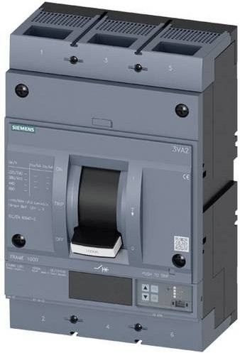 Siemens 3VA2563-5KQ32-0AA0 Leistungsschalter in Grau mit einem Einstellbereich von 252 - 630A und einer maximalen Schaltspannung von 690 V/AC - Bild 1