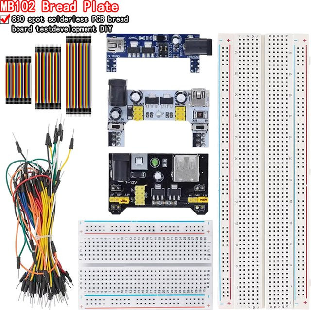 Si Tai&SH MB102 Breadboard-Leistungsmodul mit 830 Punkten Prototyp-Breadboard und 65 Überbrückungsdrähten in Multicolor für dein Arduino-Kit - Bild 1