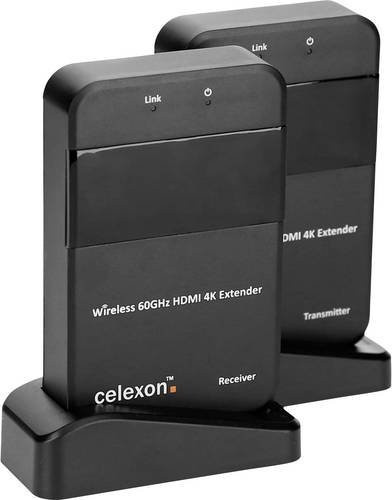 Celexon WHD30M HDMI-Funkübertragung Set in Schwarz mit HDMI und USB-C Anschlüssen - Bild 1