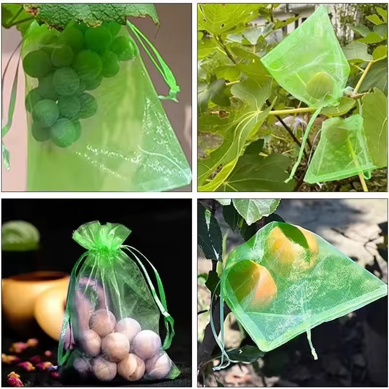Schutzbeutel aus Drahtgeflecht für Trauben und Obst zur Schädlingsbekämpfung, Weiß, 50 Stück - Bild 4