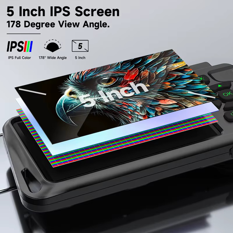 ZEMICAM Endoskop mit 5 Zoll IPS Bildschirm, 1080P HD Kamera, Autofokus und IP67 Schutz, Boreskop für Auto und Kanalisation, Farbe: Schwarz - Bild 2