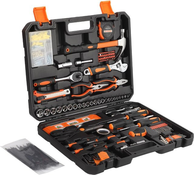 HiMISS 247-teiliges professionelles Werkzeugset aus Chromstahl in Orange mit stabilem Aufbewahrungskoffer für DIY und Autoreparaturen - Bild 1