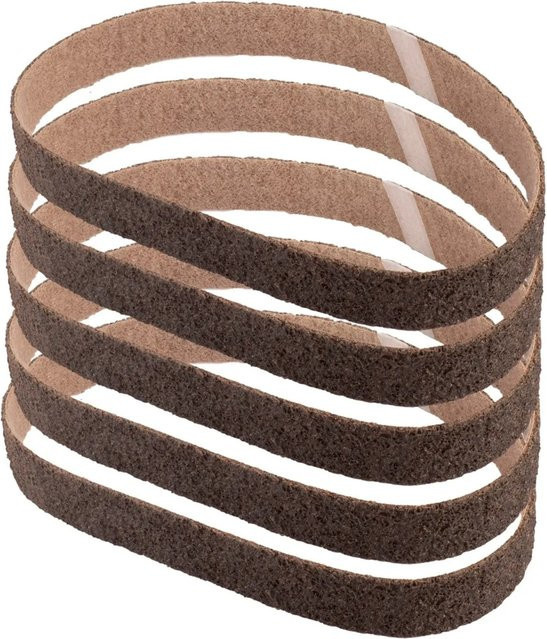 STAHLWERK Schleifvlies 5er Set für Bandschleifer, grobe Körnung, Farbe Braun, B: 40 mm, L: 760 mm - Bild 1