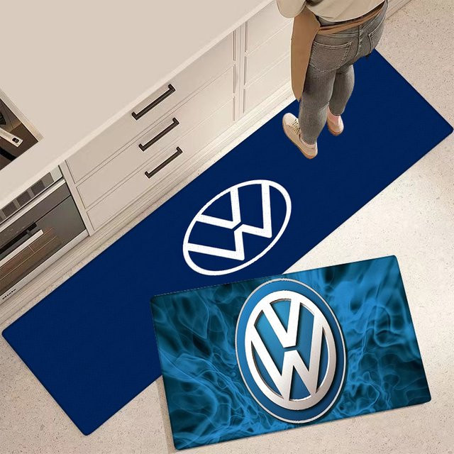Rutschfeste Fußmatte von Potdemiel mit Grafikdesign in Blau, B/T: 60 x 40 cm - Bild 1