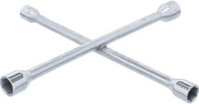 BGS Rad-Kreuzschlüssel für PKW aus gehärtetem Stahl in Silber, Größen: 17 mm x 19 mm x 22 mm x 13/16" - Bild 1