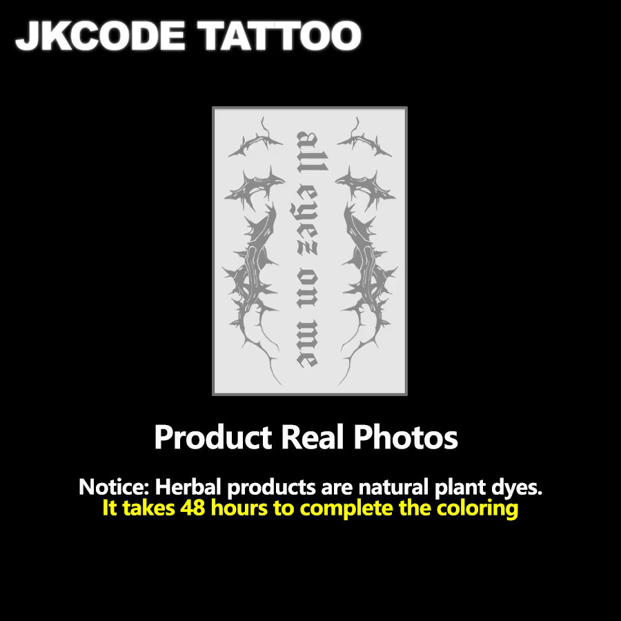 JKCODE TATTOO Pflanzliche Tattoo-Aufkleber, Rock-Stil - Bild 2
