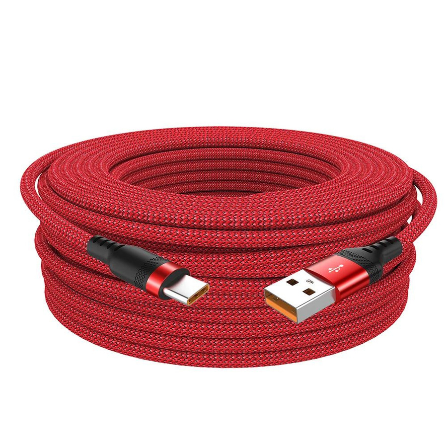 Knife Home USB Typ C Verlängerungskabel 5A Super Schnelles Ladekabel für Android in Rot - Bild 4
